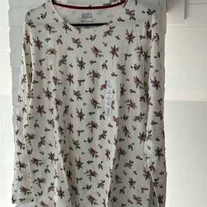 NWT Croft & Barrow Cream Long Sleeve Shirt